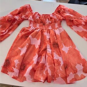 Orange and pink romper - Petite Size XSP